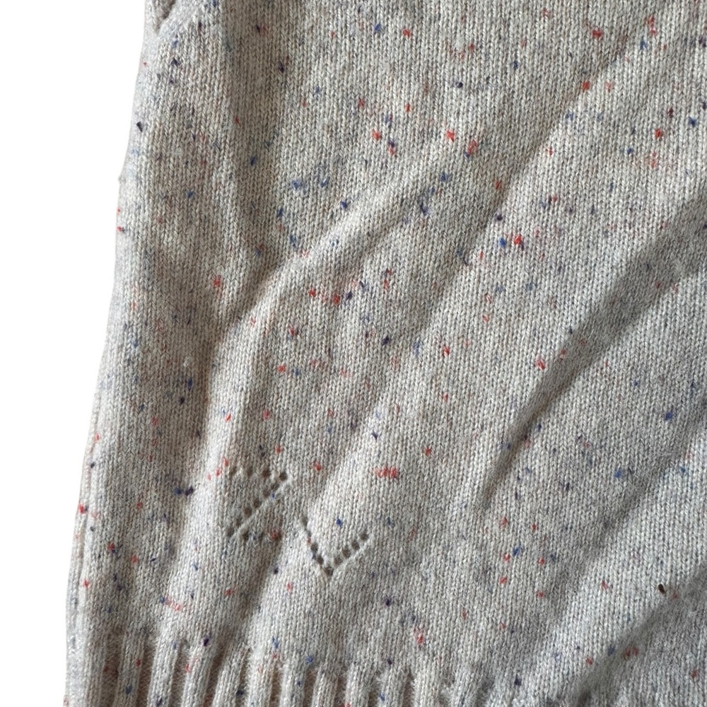ZADIG & VOLTAIRE Women's 100% Cashmere Pink Speckled Sweater Elbow Heart Patch M - Picture 4 of 11
